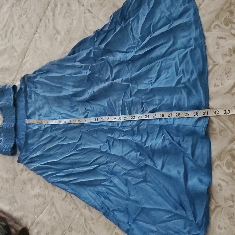 ALC RTR Blue Spaghetti Strap Midi Cutout Satin Dress Size 4 - Picture 13 of 16